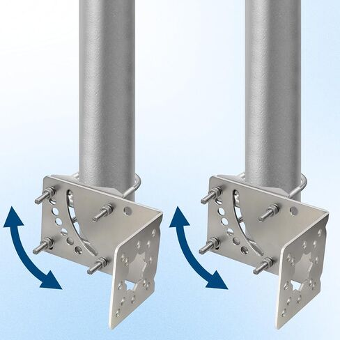 MOOKEERF Antenna Mast Clamp,3PCS Pole Mount Bracket with Double U-Bolts, Antenna Pole Mount Kits Starlink Mount for Outside Home Antenna Pole Holder Adjustable Angle in Saudi Arabia