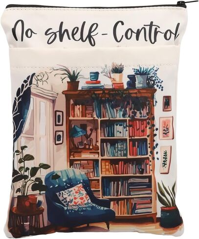 KEYCHIN Book Lover Reading Book Sleeve Bookworm Gifts No Shelf Control Book Covers for Bookaholic Book Nerd Book Protector Librarian Gifts (Shelf Control) in Saudi Arabia