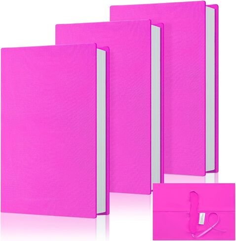 Gueevin 3 Pcs Jumbo Book Covers Stretchable Textbook Jackets Fits Most Hardcover Books up to 9.5 x 14 Inch Washable Protective Textbook Cover Reusable Book Protector for Girls Boys Kids (Rose Red) in Saudi Arabia
