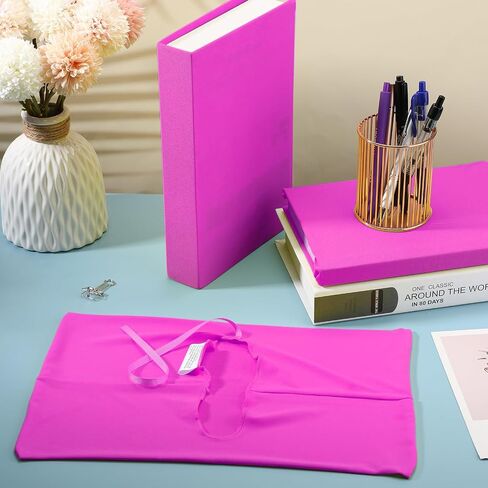 Gueevin 3 Pcs Jumbo Book Covers Stretchable Textbook Jackets Fits Most Hardcover Books up to 9.5 x 14 Inch Washable Protective Textbook Cover Reusable Book Protector for Girls Boys Kids (Rose Red) in Saudi Arabia