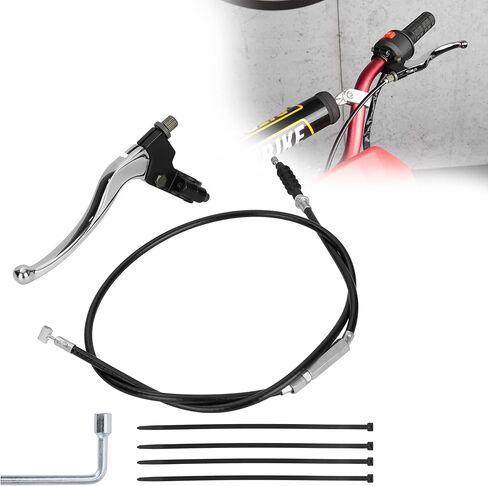 RUTU 7/8" 22mm Aluminum Left Clutch Lever,39 inch Adjustable Clutch Cable and Durable Dirt Bike Clutch Lever for 50cc 70cc 90cc 110 cc 125cc SSR Chinese Dirt Bikes Pit Bike Silve in Saudi Arabia