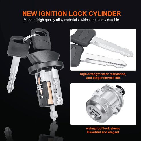 Ignition Switch & Door Lock Cylinders with Keys - Replacement for 1997-2007 Ford F250/350 F-150 & More Expedition Lincoln Blackwood Navigator - OE Number: LC6177 + DL5885 X2 + 597638(No chip) in Saudi Arabia