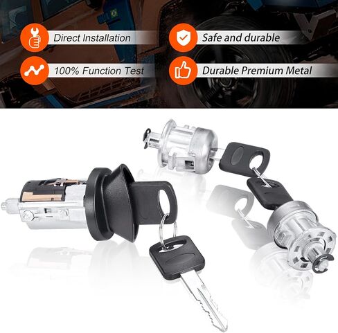 Ignition Switch & Door Lock Cylinders with Keys - Replacement for 1997-2007 Ford F250/350 F-150 & More Expedition Lincoln Blackwood Navigator - OE Number: LC6177 + DL5885 X2 + 597638(No chip) in Saudi Arabia