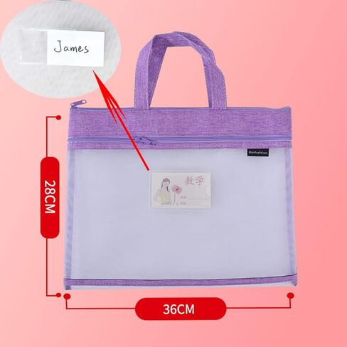 Zipper Bags, Student Book Pouches with Handle, Mesh Document Bag with Handle can Hold iPad, Mobile Phone, Bills and Other Items for A4 Files Books（Horizontal） in Kuwait