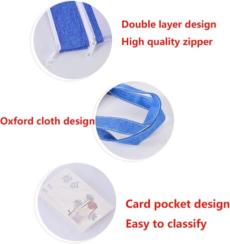 Zipper Bags, Student Book Pouches with Handle, Mesh Document Bag with Handle can Hold iPad, Mobile Phone, Bills and Other Items for A4 Files Books（Horizontal） in Kuwait