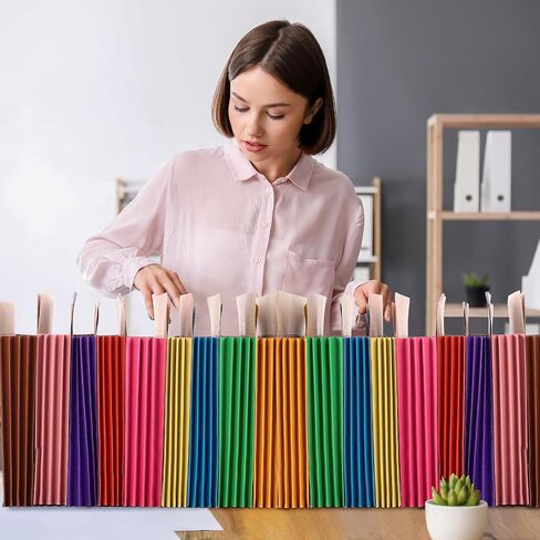 36 Pcs Expanding File Pocket Folder Organizer Letter Size Expandable File Folder 3.5 Inch Expansion Colored File Jackets for Office School 9.5 x 11.75 Inches 9 Colors in Saudi Arabia