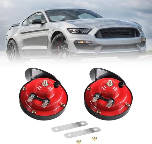 HAOBO 2PCS 300DB Super Loud Train Horns, 12V Loud Dual-Tone Waterproof Electric Snail Horn Kit, Car Air Electric Snail Double Horn Car Accessories Universal for Any 12V Vehicles Motorcycle Boat in Saudi Arabia