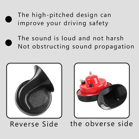 HAOBO 2PCS 300DB Super Loud Train Horns, 12V Loud Dual-Tone Waterproof Electric Snail Horn Kit, Car Air Electric Snail Double Horn Car Accessories Universal for Any 12V Vehicles Motorcycle Boat in Saudi Arabia