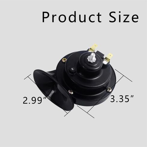 HAOBO 2PCS 300DB Super Loud Train Horns, 12V Loud Dual-Tone Waterproof Electric Snail Horn Kit, Car Air Electric Snail Double Horn Car Accessories Universal for Any 12V Vehicles Motorcycle Boat in Saudi Arabia