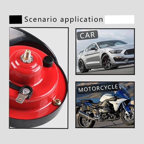 HAOBO 2PCS 300DB Super Loud Train Horns, 12V Loud Dual-Tone Waterproof Electric Snail Horn Kit, Car Air Electric Snail Double Horn Car Accessories Universal for Any 12V Vehicles Motorcycle Boat in Saudi Arabia