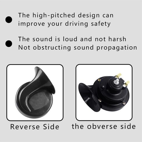 HAOBO 2PCS 300DB Super Loud Train Horns, 12V Loud Dual-Tone Waterproof Electric Snail Horn Kit, Car Air Electric Snail Double Horn Car Accessories Universal for Any 12V Vehicles Motorcycle Boat in Saudi Arabia