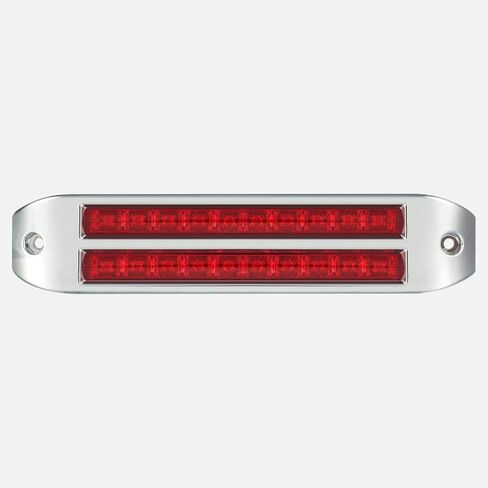 بارتسام 2 قطعة 8 1/4 بوصة LED شريط إضاءة خلفي للمقطورة أحمر 20 LED كروم فلوش جبل توقف الانعطاف الذيل، شريط إضاءة مزدوج 10 LED 6 1/2 بوصة شرائط إضاءة إشارة الانعطاف 12 فولت in Kuwait