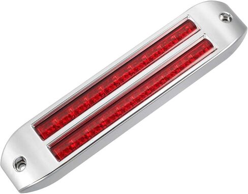 بارتسام 2 قطعة 8 1/4 بوصة LED شريط إضاءة خلفي للمقطورة أحمر 20 LED كروم فلوش جبل توقف الانعطاف الذيل، شريط إضاءة مزدوج 10 LED 6 1/2 بوصة شرائط إضاءة إشارة الانعطاف 12 فولت in Kuwait