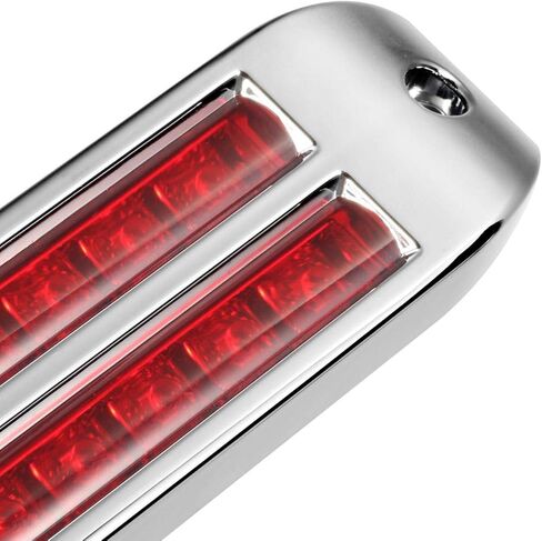بارتسام 2 قطعة 8 1/4 بوصة LED شريط إضاءة خلفي للمقطورة أحمر 20 LED كروم فلوش جبل توقف الانعطاف الذيل، شريط إضاءة مزدوج 10 LED 6 1/2 بوصة شرائط إضاءة إشارة الانعطاف 12 فولت in Kuwait