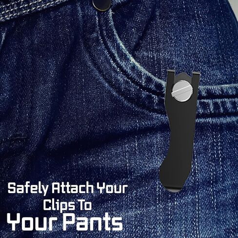 كليبس جيب مشبك عميق للحمل إضافة إلى ملحق لحامل منظم المفاتيح كليبس (أسود) in Kuwait