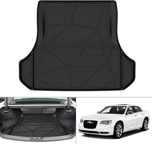 KUST Custom Fit Trunk Mat for 2011-2024 Dodge Charger & 2011-2024 Chrysler 300 Accessories Cargo Liner Rear All Weather Trunk Floor Mat TPO in Saudi Arabia