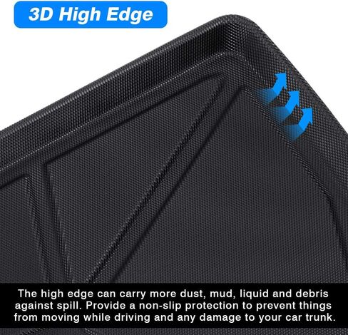 KUST Custom Fit Trunk Mat for 2011-2024 Dodge Charger & 2011-2024 Chrysler 300 Accessories Cargo Liner Rear All Weather Trunk Floor Mat TPO in Saudi Arabia