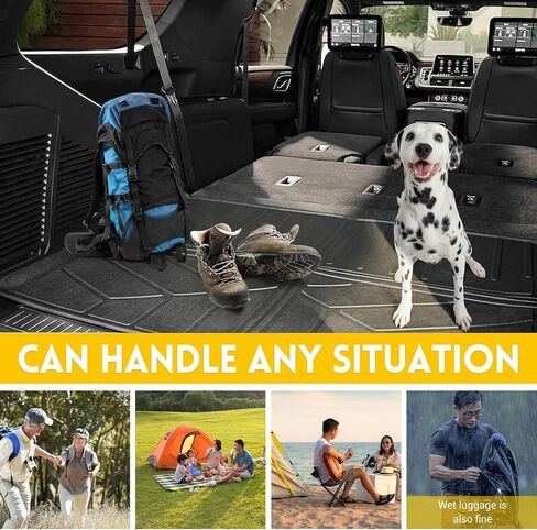 Backrest Mat for 2021-2024 Chevrolet Suburban/GMC Yukon XL Behind 3rd Row All Weather Rear Seat Back Protector Mat Cargo Liner for 2021 2022 2023 2024 Chevy Suburban/GMC Yukon XL Accessories in Saudi Arabia