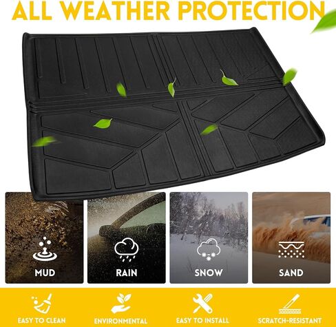 Backrest Mat for 2021-2024 Chevrolet Suburban/GMC Yukon XL Behind 3rd Row All Weather Rear Seat Back Protector Mat Cargo Liner for 2021 2022 2023 2024 Chevy Suburban/GMC Yukon XL Accessories in Saudi Arabia