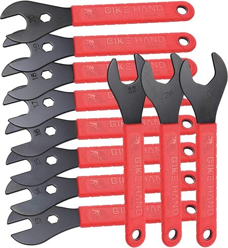 Bikehand Bike Bicycle Cone Hub Nut Install Remover Wrench Spanner Kit 13/14 /15/16 /17/18 /19/20 /22/26 /28mm in Saudi Arabia