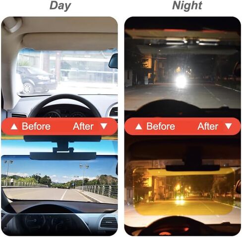 Anti-Glare Car Sun Visor Extender Sun Blocker Anti-UV HD Goggles Suitable for Midsize Cars (Standard Size for Day and Night Use) in Saudi Arabia