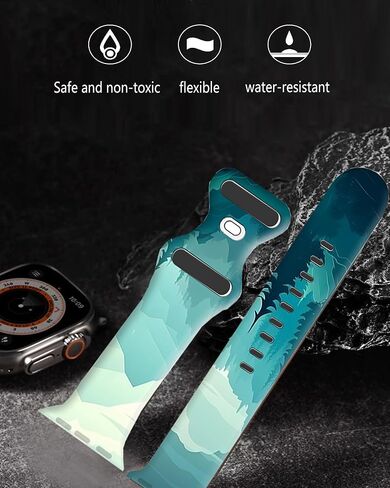 Compatible with Watch Band 38mm 40mm 41mm 42mm 44mm 45mm 49mm for Women Girl, Cute Fadeless Replacement Strap for Watch SE Series 9 8 7 6 5 4 3 2 1 Ultra in Kuwait