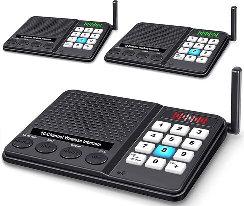 Wireless Intercom System for Home House Business - Room to Room Home Intercom System - 5300 Feet Intercoms Wireless for Home Communication - 3 Pack in Kuwait