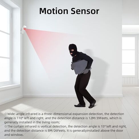 Wireless Alarm System for Home Security, DIY Burglar Alarm 20 Pieces Kit with GSM and WiFi APP Control for Home & Shop - Compatible with Alexa and Google Assistant in Saudi Arabia