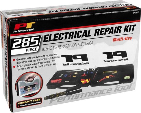 Performance Tool W5207 285 Piece Multi-Use Electrical Repair Kit, Black in Saudi Arabia
