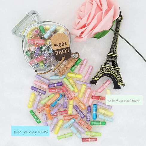 Capsule Message in a Bottle - 50pcs Cute Capsule Pills Gift for Girlfriend Boyfriend Women Wife Husband, Love Pills Letter for Birthday Christmas Anniversary Valentine Day Mothers Day Gift in Saudi Arabia
