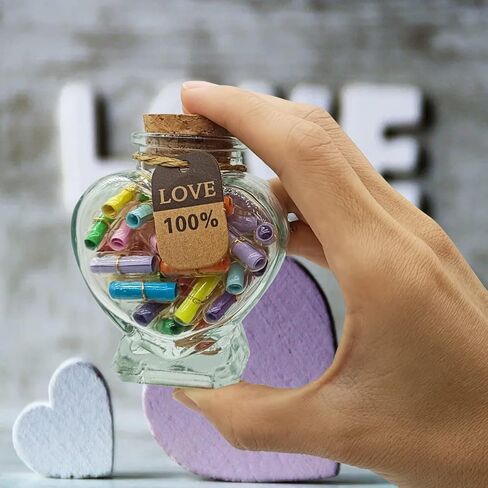Capsule Message in a Bottle - 50pcs Cute Capsule Pills Gift for Girlfriend Boyfriend Women Wife Husband, Love Pills Letter for Birthday Christmas Anniversary Valentine Day Mothers Day Gift in Saudi Arabia