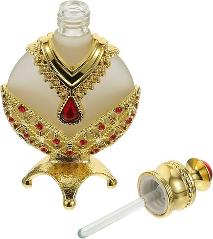 DOITOOL زجاجة عطر زجاجية فارغة ذهبية أنيقة الروائح إعادة الملء زجاجات الزيوت العطرية موزع مستحضرات التجميل in Saudi Arabia