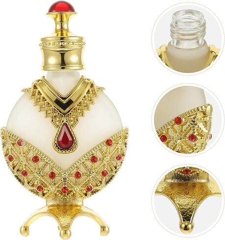 DOITOOL زجاجة عطر زجاجية فارغة ذهبية أنيقة الروائح إعادة الملء زجاجات الزيوت العطرية موزع مستحضرات التجميل in Saudi Arabia