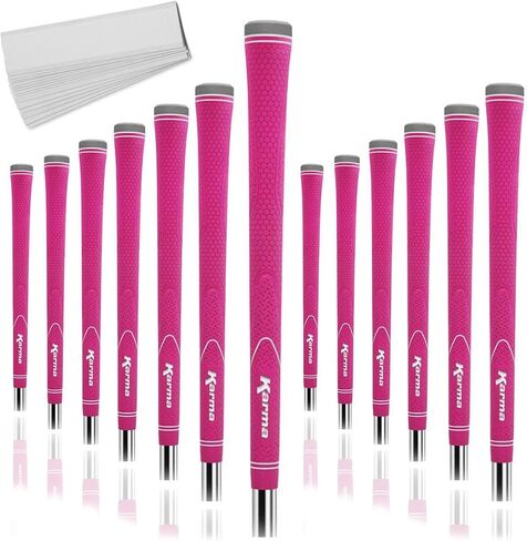 Karma Neion II Golf Grips / Grip Kits, Vibrant Colored Slip Resistant Rubber Replacement Golf Club Grips for Men and Women, Choose Single, 9, 13, 25 Packs or Kit in Saudi Arabia