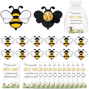 Misdary Teacher Appreciation Gifts Cute Sunflower Bee Lapel Pin Badge Thank You Gift for Employee Coworker