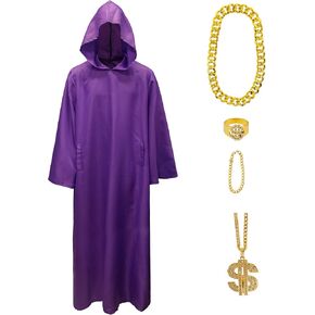 Ivyrobes Shadow Wizard Money Gang Gange Wizard Wizard Robe Cloak Cape Come Cosplay Outfits Red/Purple/Green
