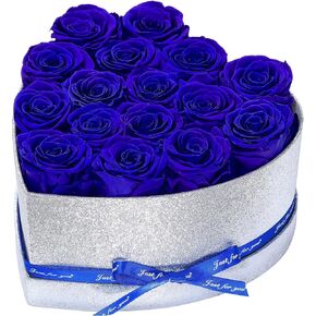 Flowers for Delivery, 16 Yellow Forever Roses in a Box, Preserved Flowers for Anniversary Birthday Mothers Day Valentines Day Gifts for Mom Women, Wife, Girlfriend in Kuwait