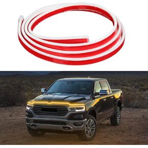 DREAMIZER Car Hood Light Strip 94" Dual Color Dynamic Scan Start Up Car Hood Light Strip Sequential Flowing Daytime Running Lights Turn Signal Lights for Cars,SUV,Trucks