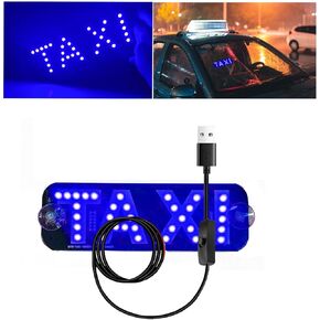 علامة تاكسي للسيارات ، علامة السيارة الخضراء LED لسيارة Window Windshield LED LED LIGH TICK TACK TACK مع أكواب الشفط USB توصيل