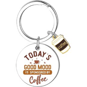 Coffee Lover Gifts for Women Men Coffee Keychain Gifts for Friend Barista Gifts Coffee Gifts for Coffee Lovers Women Funny Coworker Gifts Cool Coffee Lovers Gift Ideas Coffee Themed Gifts