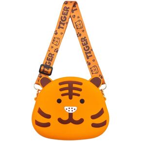 Kawaii Crossbody Purse for Little Girl,Cartoon Travel Bag Adjustable Shoulder,Soft Silicone Coin Purse