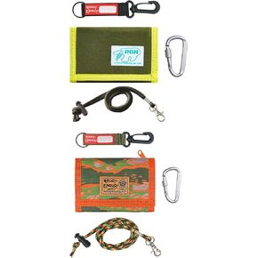 Rough Enough Kids Wallet Set - 2-Pack Nylon & Camo Set with Lanyard, Keychain & Carabiner for Daily Use, Sports