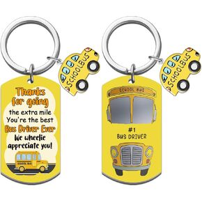 Bus Driver Appreciation Gifts School Bus Driver Gifts Best School Buses Keychain Thank You Gift for Buses Drivers Birthday Thanksgiving Christmas Gift for Schoolbus Drivers Cool Keyring