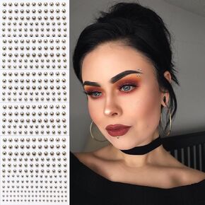 825 PCS الوجه الذاتي الوجه الأحجار الكريمة شفة أنف الأنف المزيفة حاجب الأذن مسمار الماكياج إكسسوارات غير ثقب أنف العشيقة