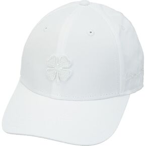 Black Clover Women's Standard Hollywood 22 Adjustable Hat, White Hat/3D White Metallic Clover