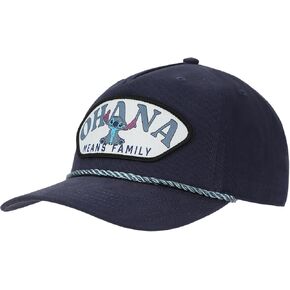 Disney Stitch Ohana Means Family Adult Navy Retro Grandpa Snapback Hat