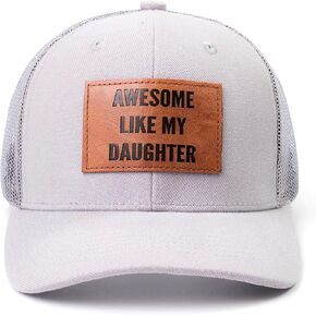 Awesome Like My Daughter Hat for Dad, Funny Hat for Dads from Daughter, Dad Birthday Gift Trucker Hat Cap