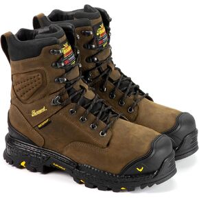 Thorogood Infinity FD Series 8 "أحذية عمل مقاومة للماء للماء للرجال مع جلد كامل الحبوب ، وعزل 400 جرام ، ونعل خارجي مقاوم للانزلاق ؛ إيه مصنفة
