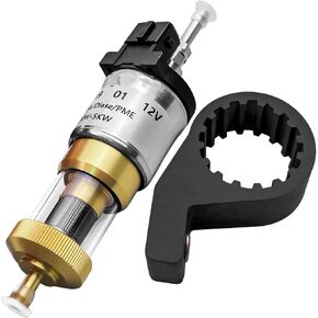 Diesel Heater Fuel Pump with Double Filter and Rubber Sleeve Fit for Eberspacher Airtronic D2 D4 12v-22ml 1-5kw Replace 22451901 22451910000 28451901 2451910000 Washable Parking Heater Pump