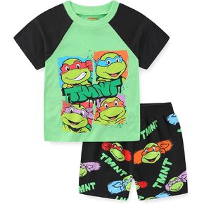 Nickelodeon Teenage Mutant Ninja Turtles Boys Short Sleeve T-Shirt and Short Set for Big Kids